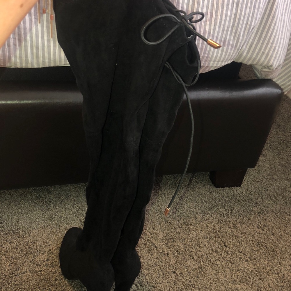 Black knee high boots size 7.5